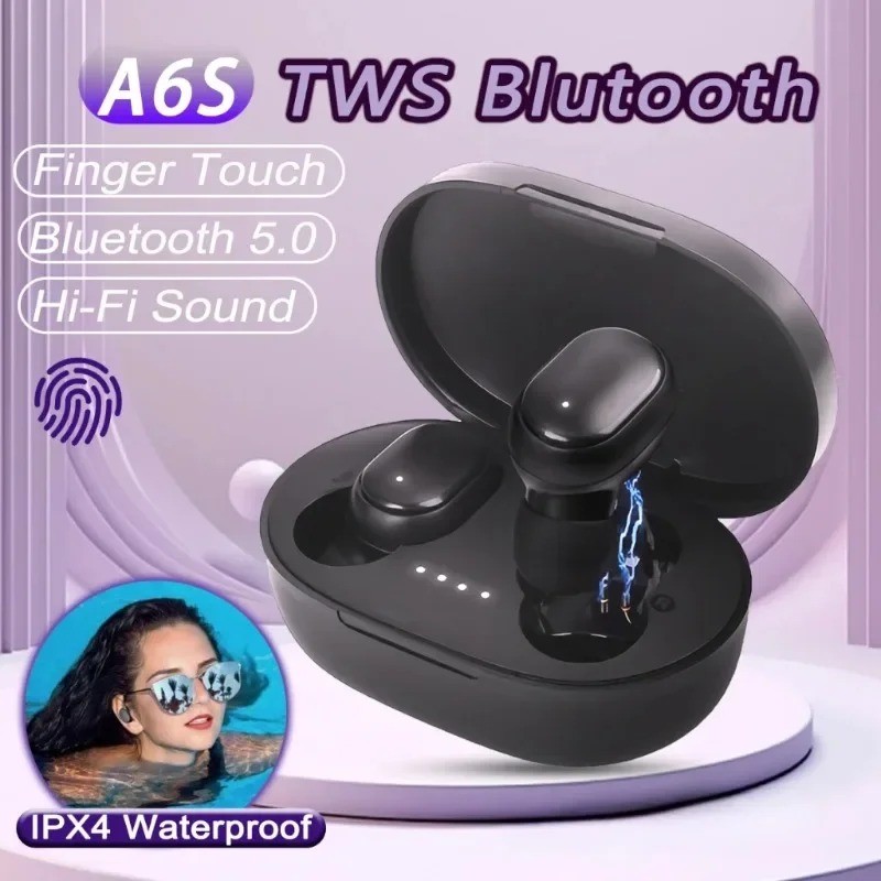 Tai nghe không dây A6STWS chính hãng Tai nghe Bluetooth Sport Inear Tai nghe nhét có Mic cho Xiaomi Iphone Lenovo