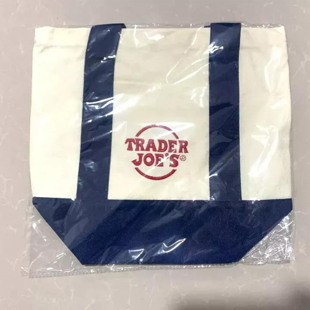 Trader Joe 's Mini Totes 4 Màu Sắc Cổ Điển Tote Vải Có Thể Tái Sử Dụng Thời Trang Cho Nữ Không Thẻ