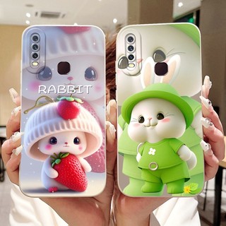 Dành Cho Vivo Y12 Y15 Y17 Y11 Y12i 1906 1901 1902 1904 1940 Mới Thỏ Mèo Hoạt Hình Vỏ Bảo Vệ Ống Kính Vỏ Điện Thoại Silicon Mềm