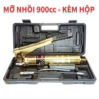 Bơm mỡ bò cầm tay 900cc 2 xilanh siêu khoẻ Sinomax , bơm mỡ sử dụng mỡ nhồi và mỡ sâu