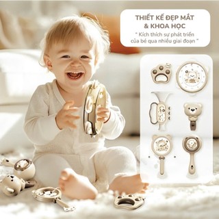 Set Đồ Chơi Âm Thanh 6 Món Cho Bé: Trống, Xúc Xắc, Kèn, Lục Lạc và Nhiều Đồ Chơi Vui Nhộn
