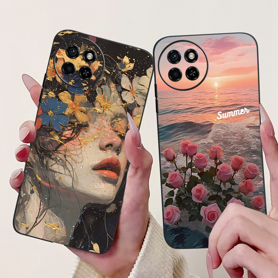 Ốp Lưng ITEL S23 S665L Thẩm Mỹ Mèo Dễ Thương Thời Trang Hoa Sơn Ốp Lưng S23 ITEL S 23 Vỏ Điện Thoại