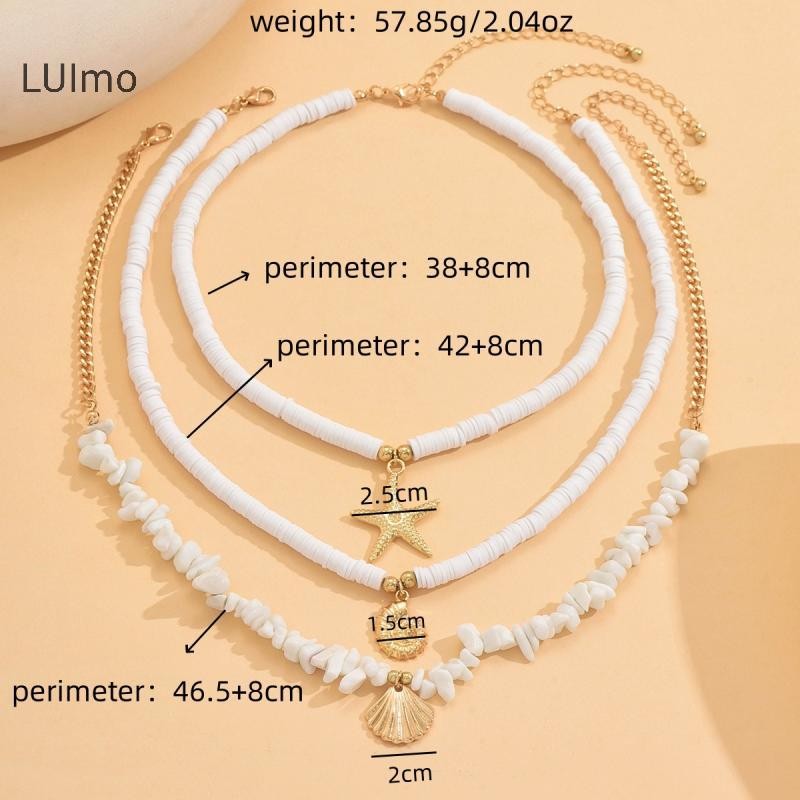 LUImo Bohemian Dây Xích Xương Đòn Vòng Cổ Thời Trang Hạt Gạo Lớp Vòng Cổ Mùa Hè Gợi Cảm Đi Biển Món Quà Trang Sức SBS