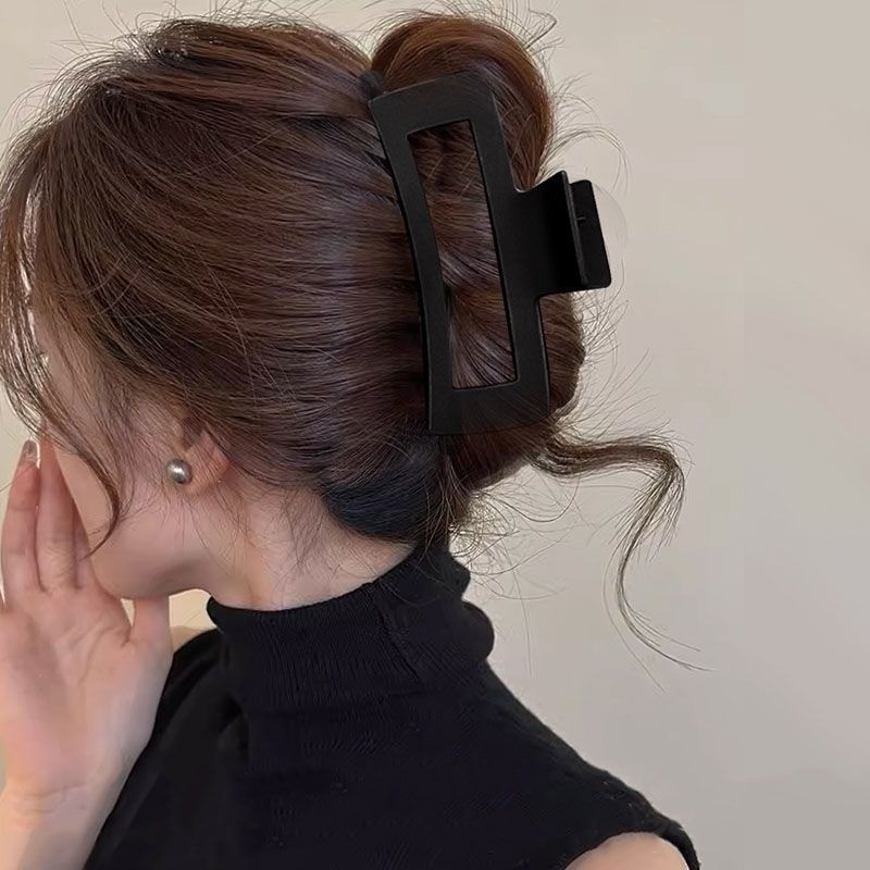Kẹp Tóc / Kẹp Càng Cua To Lớn 15cm Acrylic Đen Thời Trang Hàn Quốc Cho Nữ - Phụ Kiện Tóc