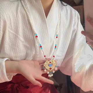 Vòng cổ ngọc trai dài phong cách Hanfu