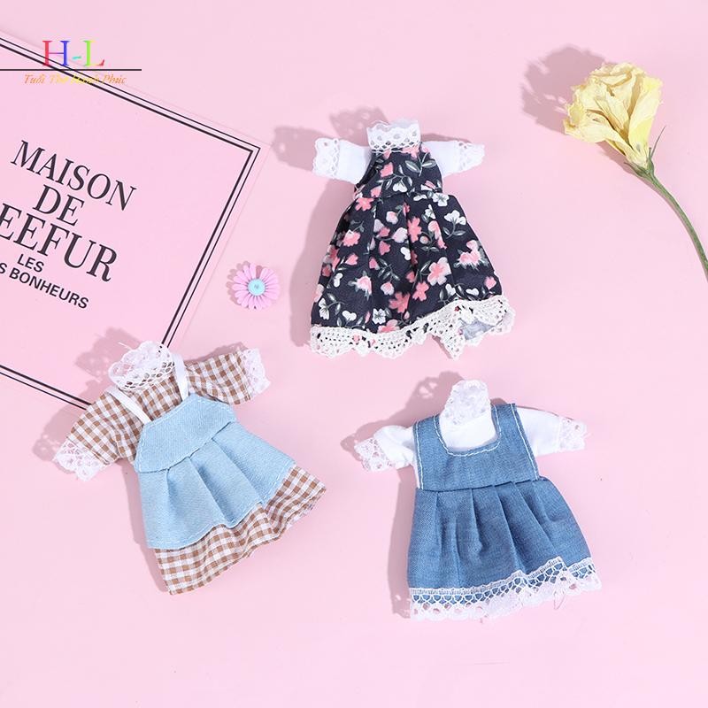 [XZNZMM] 1: 8 Nhà Búp Bê Búp Bê Quần Áo Váy Phù Hợp Với Trẻ Em DIY Búp Bê Đầm Bé Gái Đồ Chơi LMWU