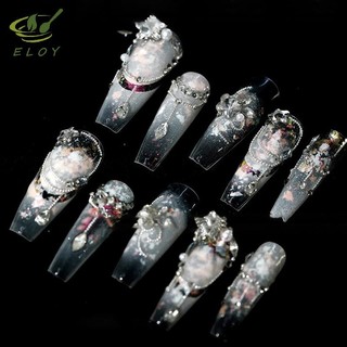 [MAO] 50 Cái / bộ Đế Bằng Móng Tay Kim Cương Giả Lấp Lánh Bạc Pha Lê Trang Trí Móng Tay DIY Chất Liệu Móng Tay Nghệ Thuật Quyến Rũ Phụ Kiện VN