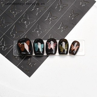 [savemoneyeveryday] Hallow Bow Knot Nail Art Sticker Nhãn dán tự dính Làm móng tay Salon Cung cấp mẫu vết bẩn kiểu Pháp Nhãn dán phụ trợ [vn]