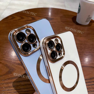 Ốp lưng Realme Note 60 Note 60X Vỏ mạ điện màu trơn siêu mỏng Realme Note60 X Note60X có vòng từ tính Vỏ điện thoại sạc không dây