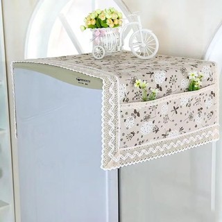 [VN Local] HOMELYHUB 1 chiếc vỏ chống bụi tủ lạnh 55x120cm, có túi, vải lanh cotton bảo vệ tủ