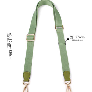 Dây đeo vải canvas rộng 2.5CM màu đồng nhất, phù hợp với túi mini Evelyn, dây đeo vai dài điều chỉnh, phụ kiện thay thế dây đeo túi canvas