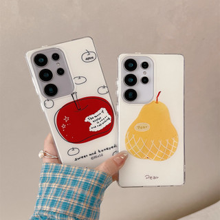 Ốp điện thoại hình trái cây mỏng S23Ultra có thể so sánh cho Samsung s20fe S21 S21PLUS S22 S23 S24 Vỏ siêu chống sốc S25 Plus S25ultra