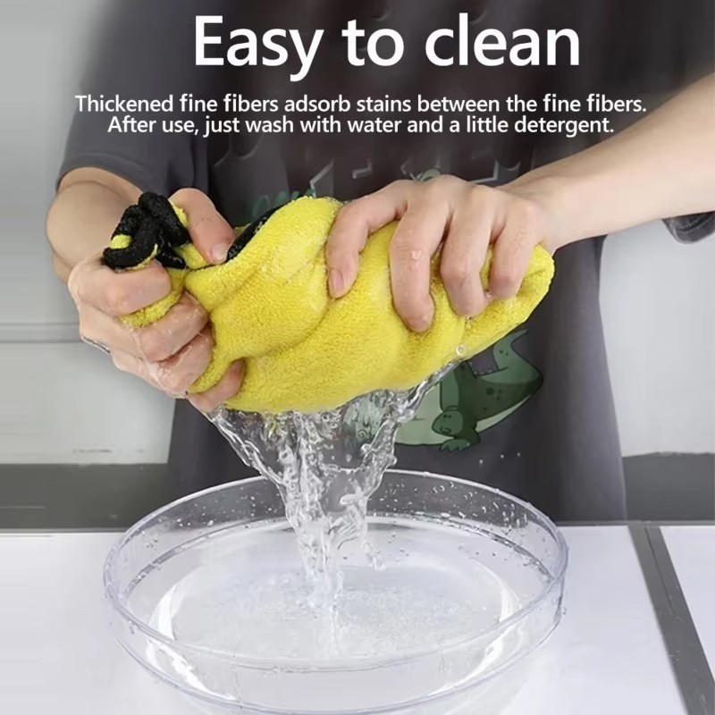 Khăn lau hai mặt dày / Vải phơi chi tiết ô tô chuyên nghiệp / Khăn lau gương cửa sổ siêu thấm