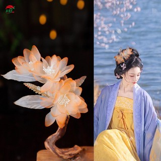 Tóc Barrettes với Hoa Cam Trang Trí Tính Khí Ổn Định Cầm Đầu Cho Áo Váy Kiểu Tóc Dụng Cụ Làm