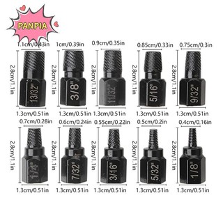 Pnpia 10 Cái Bộ Dụng Cụ Hút Vít Thép Hợp Kim Bị Hư Tổn Bộ Tháo Vít Dễ Dàng Ra Mũi Khoan Vít Bu Lông Stud Đa Đường Vít Extractor Boutique