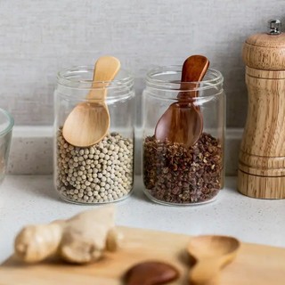1 / 3 / 5 Chiếc Thìa Gỗ Mini / Bếp Gỗ Tay Cầm Ngắn Thìa / Gia Vị Đường Cà Phê Mật Ong Muỗng