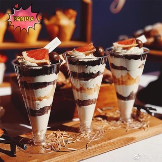 Pnpia 10 Chiếc Dùng Một Lần Mousse Bánh Cup Pudding Trong Suốt Món Tráng Miệng Cốc Mousse Thạch Món Tráng Miệng Sữa Chua Đảng Bánh Cốc Nhựa Boutique