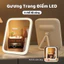 Gương Trang Điểm LED Cảm Ứng Để Bàn 3 Chế Độ Sáng Pin Sạc 1200mAh Xoay 360 Độ Tiện Lợi