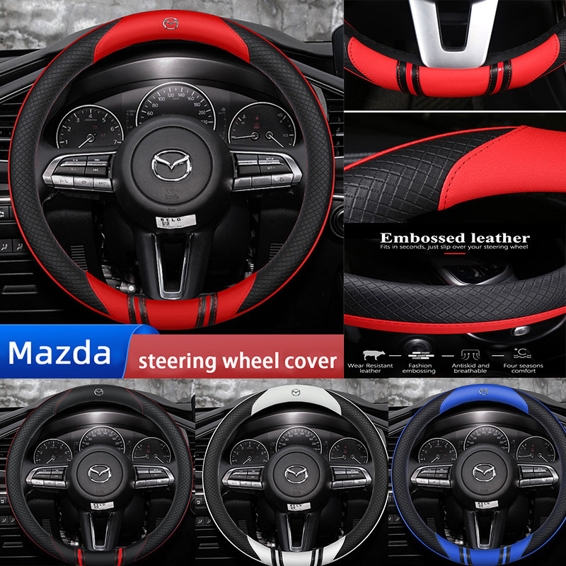 Alcantara Bọc Lái Tất Cả Các Mùa Không Mùi Mỏng Tất Cả Các Mẫu Xe Mazda Lông Thú Da Thật Vô Lăng Bao Da Mazda 2 3 5 6 7 8 CX3 CX5 CX7 CX98 CX9 MX5 MX7 RF
