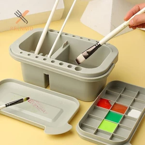 Rrlnmd 3 Trong 1 Cọ Sơn Bụi Máy Giặt al Paing Bàn Chải Giặt Xô Dụng Cụ Lưu Vực Khay Bảng Nắp MỚI