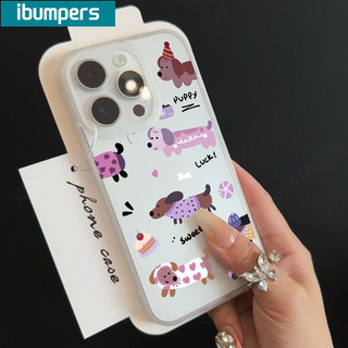 ibumpers Ốp Lưng iPhone Dễ Thương Hoạt Hình Chó Con Họa Tiết Ốp Điện Thoại Trong Suốt TPU Silicon Mềm Chống Sốc Cho Iphone 16 15 14 12 13 11 Pro Max IP 7 8 Plus X XS XR