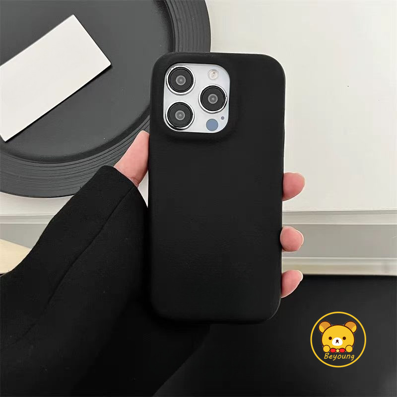 Vỏ Mềm Da Đơn Giản Cảm Giác Lychee Cho iPhone 13 Pro Max 12 Mini 11 Pro Max XR 12ProMax 13Mini Vỏ Điện Thoại Chống Rơi Thời Trang Vỏ Kinh Doanh Thoáng Mát
