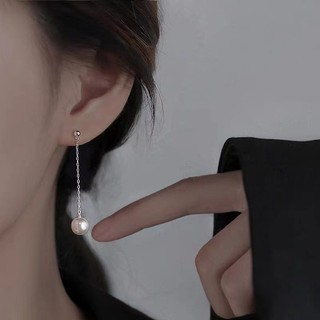 Bông tai mặt dây chuyền ngọc trai bạc S925 Trang sức thời trang đơn giản Quà tặng nữ