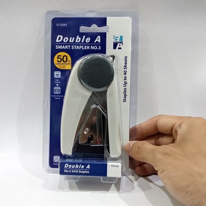 [ HÌNH THỰC TẾ] Bấm ghim dập kim số 10 trợ lực Double A ST-10R. -