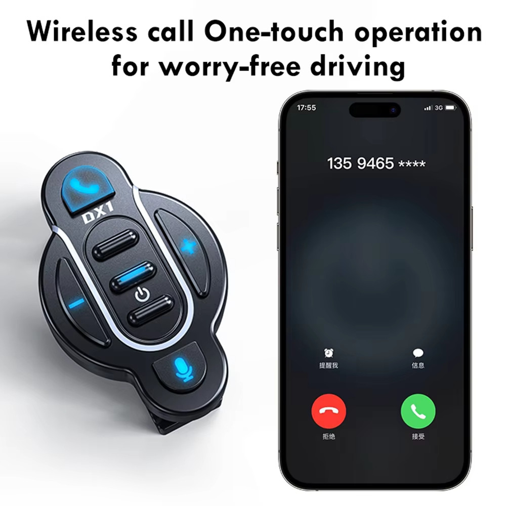 Bluetooth không dây 5.4 Bộ điều khiển từ xa Xe máy Xe đạp Tay lái Bộ điều khiển rảnh tay Cuộc gọi chống nước Nút phương tiện Phát nhạc