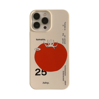 [Sheren] ins Niche Art Tomato Ốp điện thoại Thích hợp cho i16 15 14 13 12 11 pro max Vỏ bảo vệ chống sốc