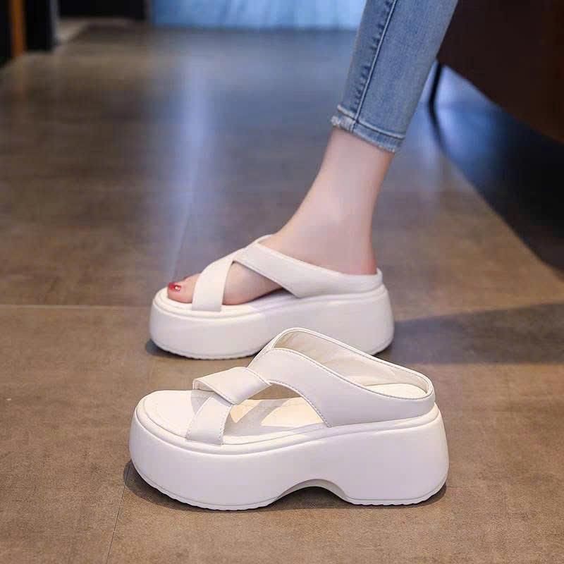 DÉP BÁNH MÌ ĐẾ LƯỢN QUAI XOẮN CHÉO ĐẾ 6CM BB uull
