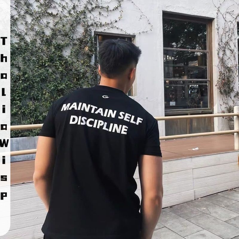 ThaliaWisp Áo Thun Nam Mùa Hè Mỹ Retro In Chữ Mới Thường Ngày Rời Top