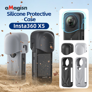 Dành Cho Insta360 X5 Vỏ Bảo Vệ Thân Silicon Vỏ Ống Kính Toàn Cảnh Camera Thể Thao Phụ Kiện Bảo Vệ