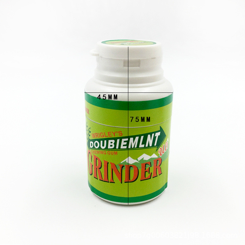 Máy Xay Chai Kẹo Cao Su Nhai, Máy Xay Gia Vị Di Động 3 Lớp Có Lưỡi Hợp Kim Kẽm, 65g
