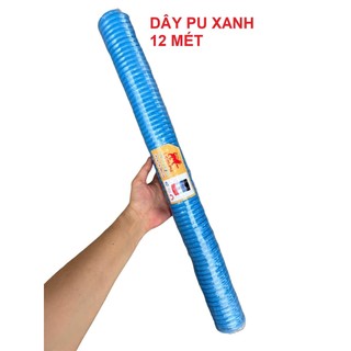 [MÀU XANH] Dây hơi PU xoắn dùng cho máy khí nén phi 8 dài 6m 9m 12m chịu áp lực cao dẻo mềm
