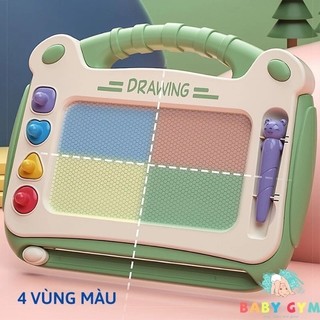 Bảng Vẽ Tự Xóa Cho Bé Thông Minh Có Chân Bàn, Bảng Từ Tính Tập Viết, Bàn Viết Gạt Xóa Đa Sắc Dành Cho Bé Tập Vẽ- POPIKID
