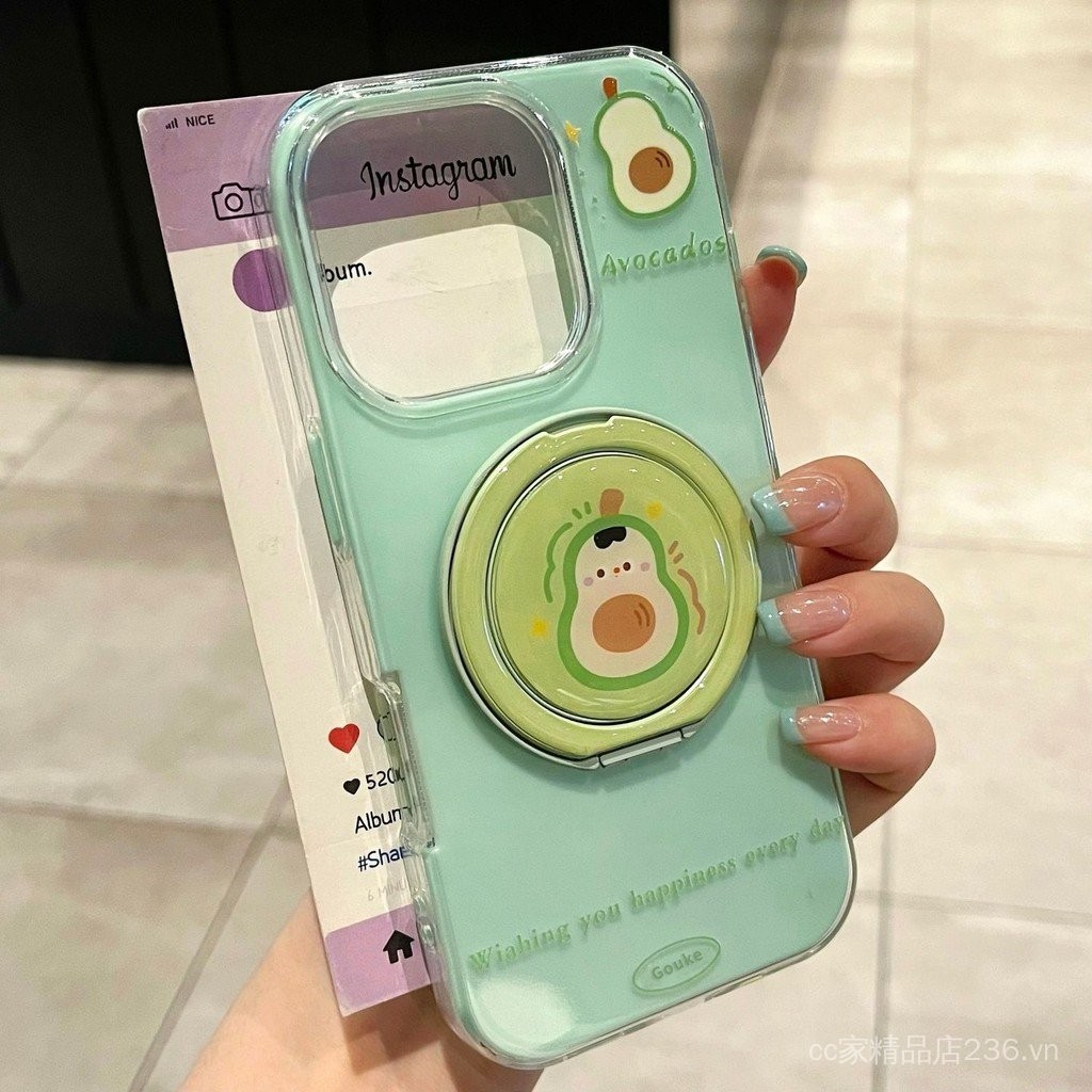 Ốp điện thoại Fruit Party 16 Pro Max, iPhone 15 có chân đế, 13 cho phụ nữ, 14 ốp mềm cho iPhone 12
