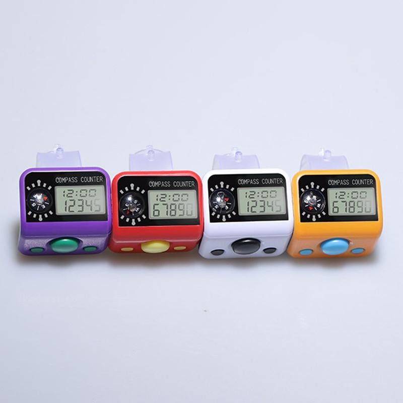 Máy đếm ngón tay điện tử TMOY có la bàn Có thể đặt lại 5 chữ số LCD Điện tử Màn hình kỹ thuật số Ngón tay Tally Counter Count TCS
