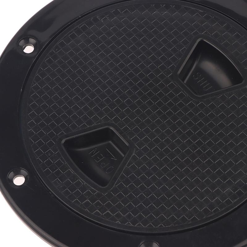 TMOY 4 / 6 / 8In Nhựa ABS Trắng Đen Sàn Tròn Tấm Kiểm Tra Hatch Cover Deck Tấm Chống Trượt Có Thể Tháo Rời Cho Marine RV Du Thuyền Thuyền TCVN