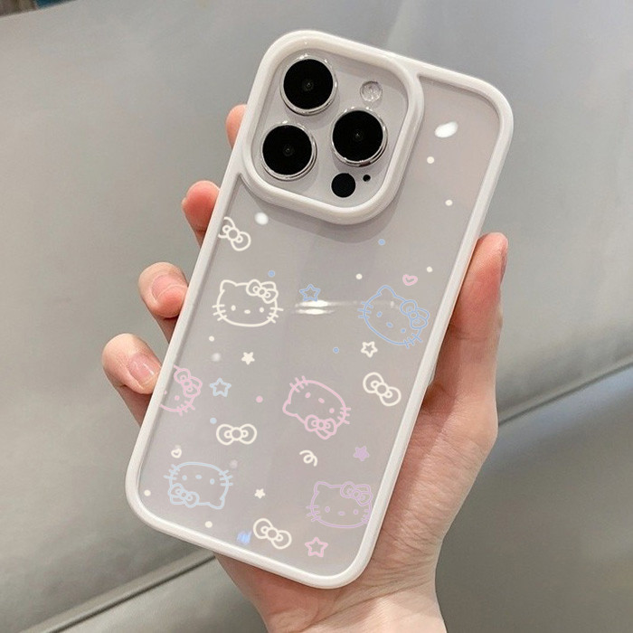 Vỏ Tương Thích Cho iPhone 16 11 12 13 14 15 Pro Max Cho iPhone 16e XR X XS Max 7 8 Plus SE2020 2022 Mèo Dễ Thương Silicon Trong Suốt Chống Sốc