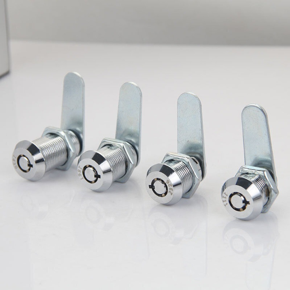 Xi Lanh Cơ Lưỡi Khóa 16 / 20 / 25 / 30 Mm Bàn Tập Tin Ngăn Kéo Hộp Tiền Gửi An Toàn Khóa Thay Thế Với 2 Chìa Khóa Hoa Mai