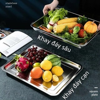 Khay Đựng Đồ Nghề INOX Loại Dày - Khay inox đựng thức ăn, topping