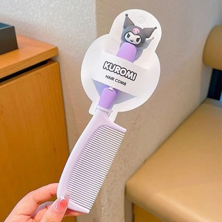 [ 11k Đánh giá ] Lược dễ thương cho tóc dài không làm tổn thương da đầu sử dụng tại nhà cho cô gái tóc đuôi ngựa sinh viên Sanrio Kuromi F0NM