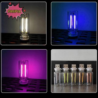 PNPIA 1 Chiếc Xe Hơi USB Đèn Ngủ Cảm Ứng Có Thể Điều Chỉnh Độ Sáng Đèn Dây Tóc Đèn Di Động Cắm Và Chạy Đèn Khí Trang Trí Cho Ô Tô Boutique