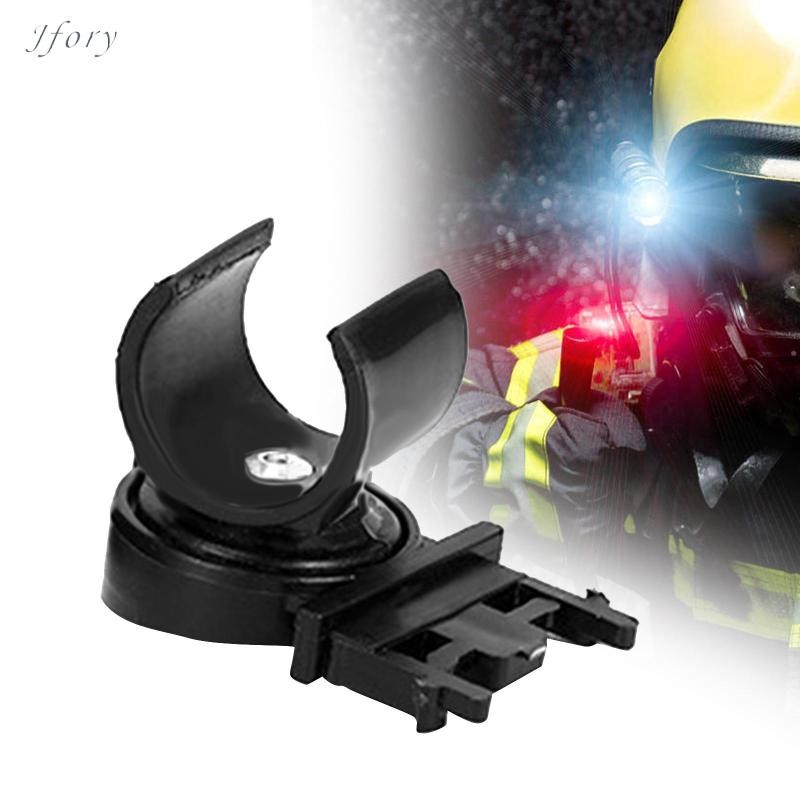 Jfory Mũ bảo hiểm Đèn pin gắn màu đen Lắp đặt dễ dàng Giá đỡ đèn pin