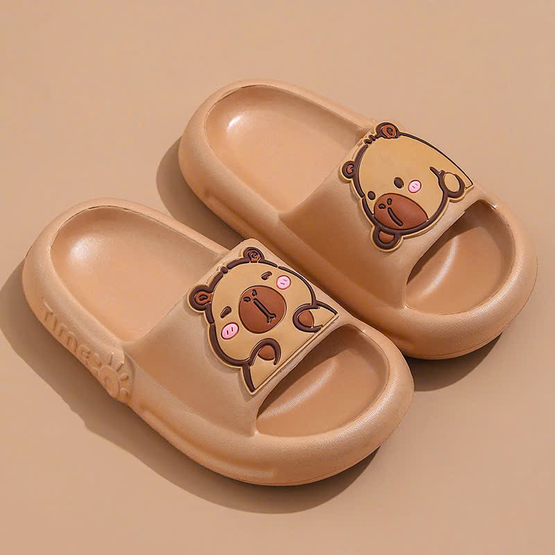 dép đi trong nhà đế mềm chống trượt thời trang mùa hè cho bé gái bé trai PVC êm chân capybara đi biển đi mưa 3517
