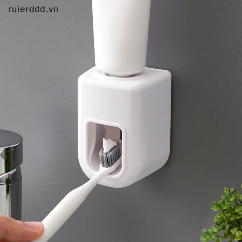 # ruierdd # Creative Wall Mount Máy phân phối kem đánh răng tự động Phụ kiện phòng tắm Máy ép kem đánh răng lười không thấm nước.