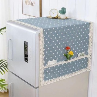 METALWRK 1 Tấm Che Bụi Tủ Lạnh, Vải Lanh Cotton 55x120cm Vải Tủ Lạnh, Có Túi Bảo Quản Khăn Máy Giặt Chống Bụi