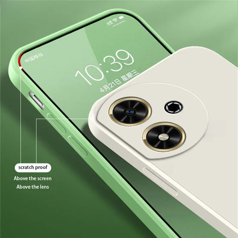 Ốp điện thoại silicon lỏng hình vuông sang trọng cho Honor Play 20 30 40 40s 50 7T 50m 5 5G Plus Pro Vỏ di động chống sốc toàn cầu HonorPlay50 Play50m Coque mềm