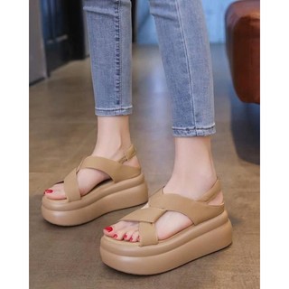 SANDAL ĐẾ CAO QUAI XOẮN 6CM DA XỊN HÀNG LOẠI CAO CẤP XX̃ TT VV IINN BB